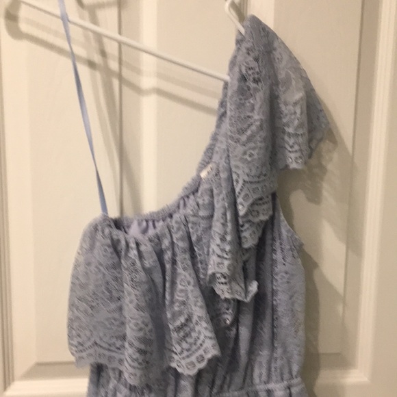 Blue One Shoulder Dress - Picture 2 of 4